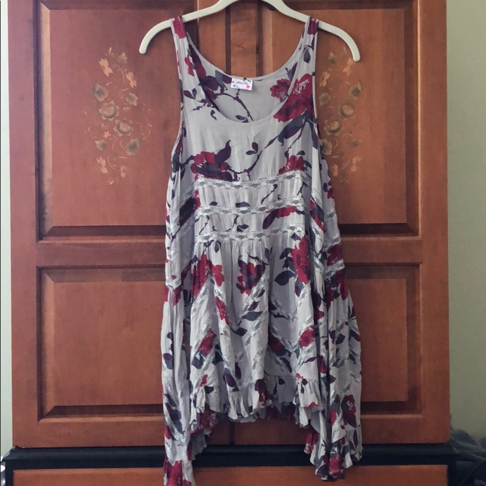 Intimately FP Voile and Lace Trapeze Slip Dress